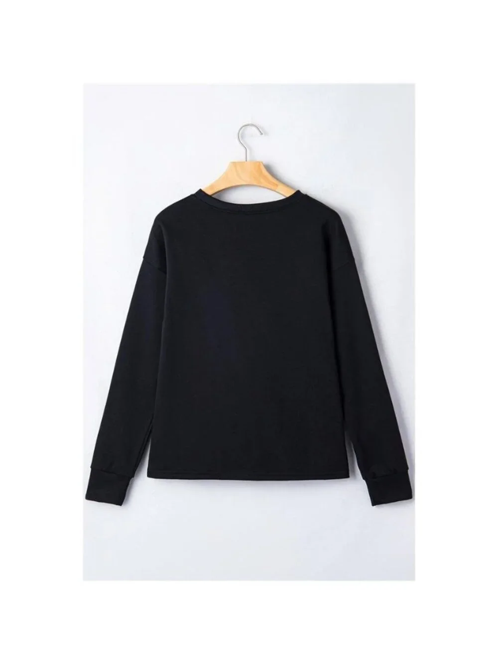 Round Neck Ghost Print Regular Fit Graphic Long Sleeve T-Shirt